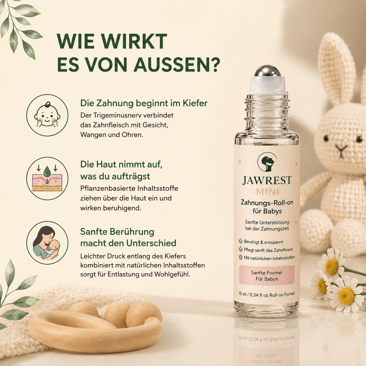 JawRest Mini Zahnungs-Roll-on für Babys - 1+1 Gratis