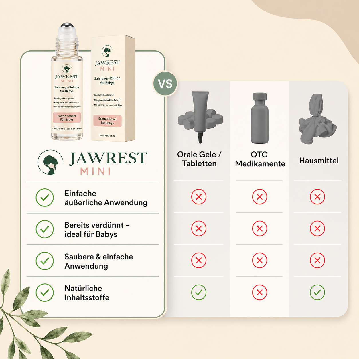 JawRest Mini Zahnungs-Roll-on für Babys - 1+1 Gratis