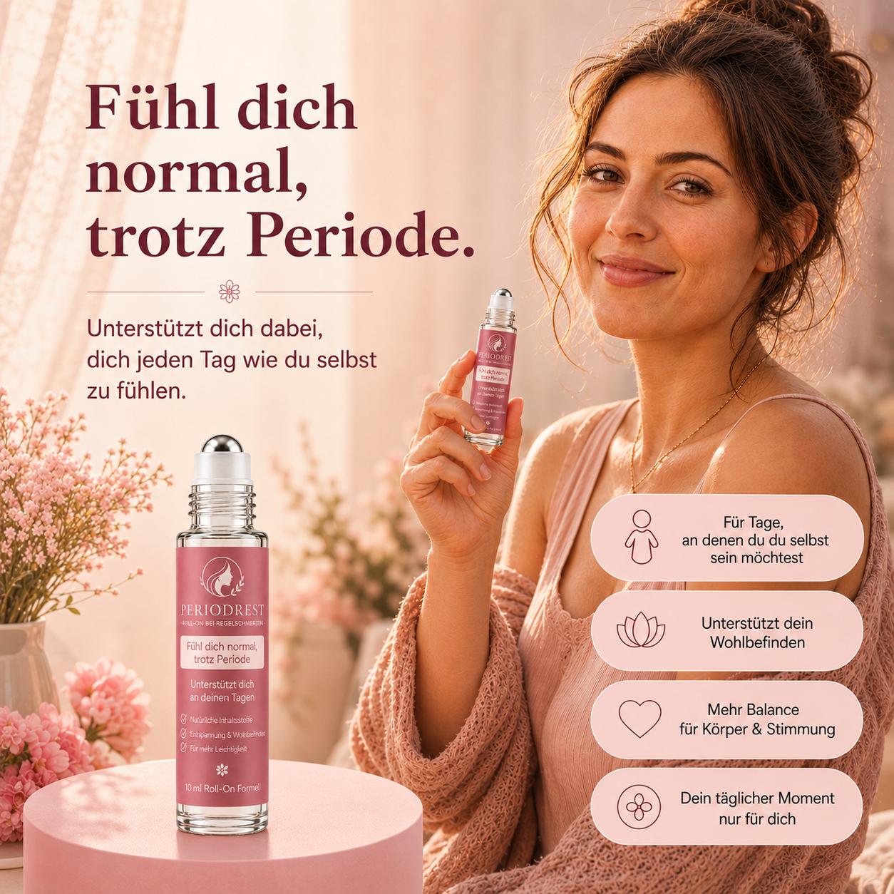 PeriodRest™ – 1+1 Gratis: Schnellhilfe bei Regelschmerzen & Unterleibskrämpfen