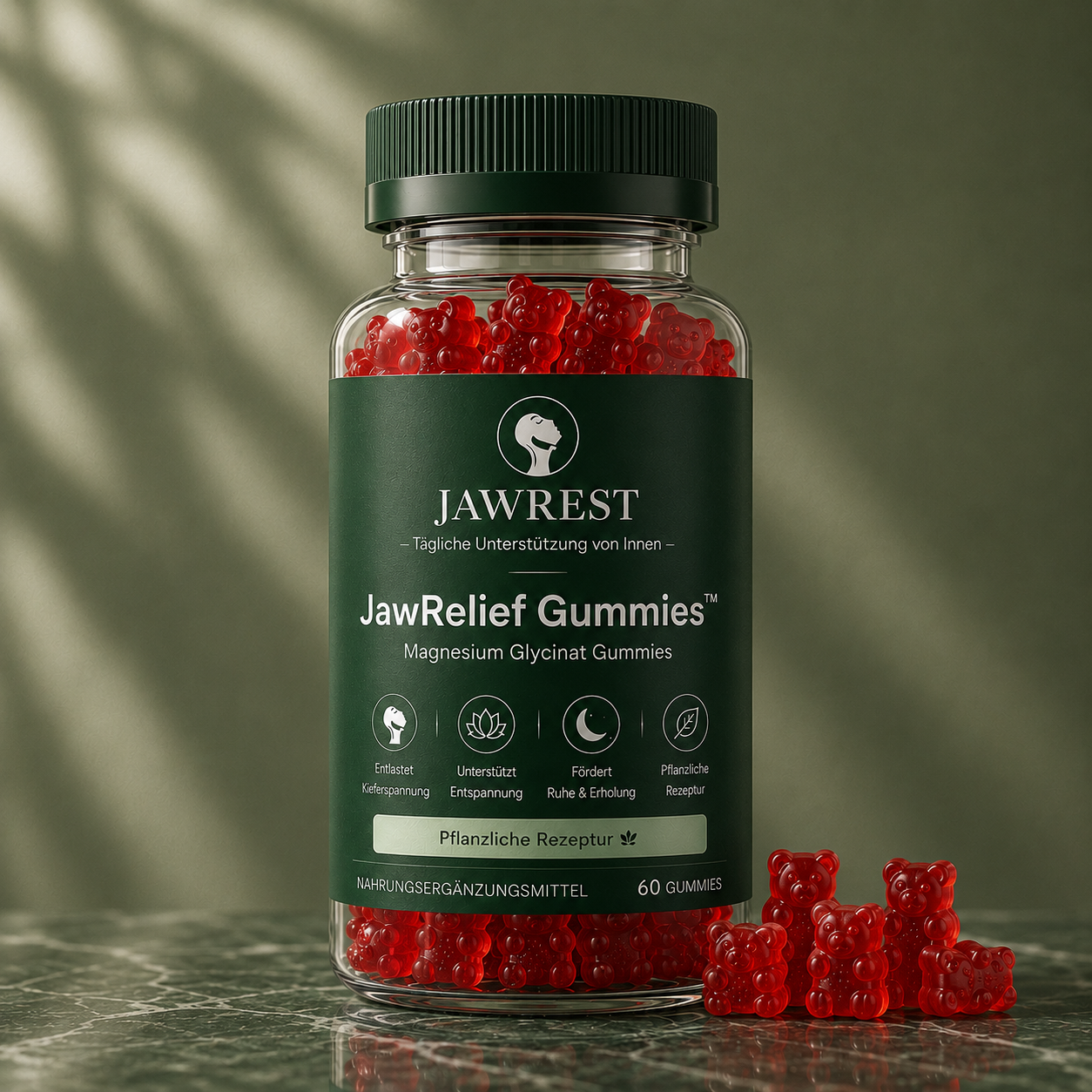 JawRelief Gummies™ | Magnesiumglycinat Fruchtgummis (60 Stück)