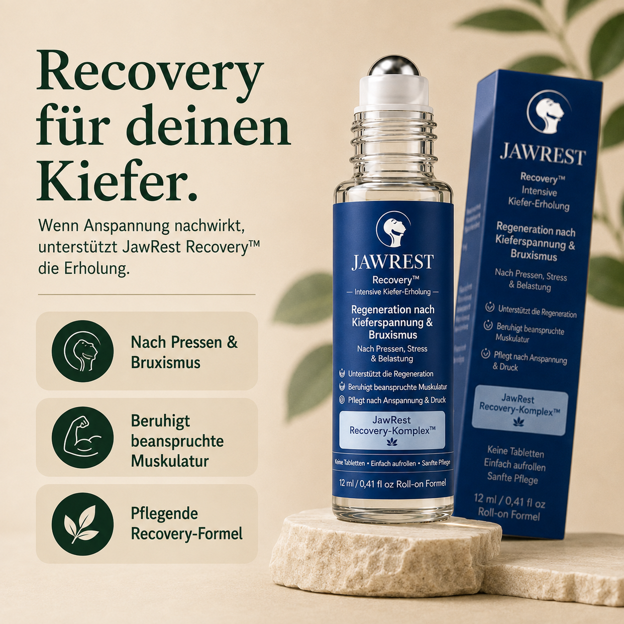JawRest Regeneration™ - Ergänzende Pflege nach Kieferspannung