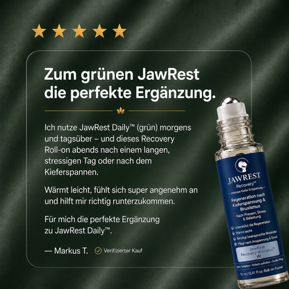 JawRest Regeneration™ - Ergänzende Pflege nach Kieferspannung