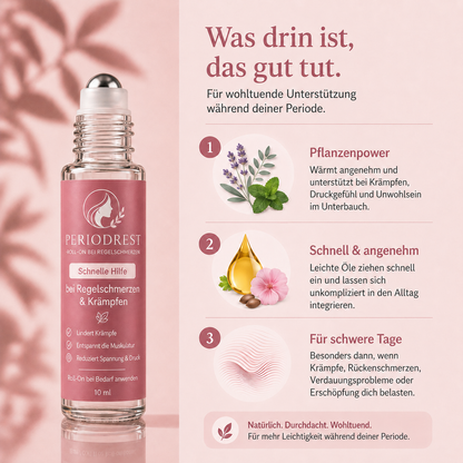 PeriodRest™ – 1+1 Gratis: Schnellhilfe bei Regelschmerzen & Unterleibskrämpfen